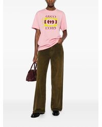 Gucci Maison De L'amour Cat Print T-shirt in Black | Lyst