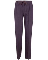 Tagliatore - Seersucker Drawstring Trousers - Lyst
