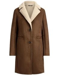 Ralph Lauren - Jas Met Gekerfde Revers En Lammy-Effect - Lyst