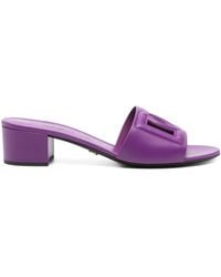 Dolce & Gabbana - Sandalias con tacón de 50 mm y logo DG - Lyst