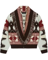 Alanui - Icon Jacquard Fringed Cardigan - Lyst