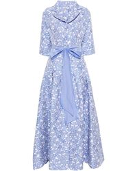 Baruni - Loretta Floral-jacquard Maxi Dress - Lyst