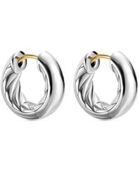 David Yurman - Sterling Dy Mercer Micro Hoop Earrings (13.4Mm) - Lyst