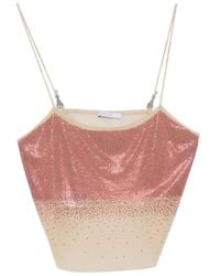 Patrizia Pepe - Rhinestone Tulle Top - Lyst