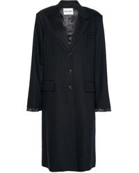 Miu Miu - Einreihiger Mantel Mit Nadelstreifen - Lyst