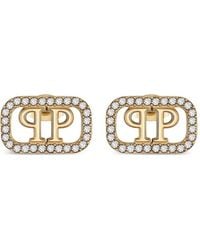 Philipp Plein - Lettering Crystal Earrings - Lyst