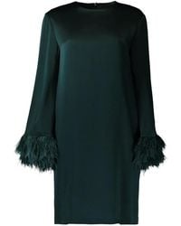 Antonelli - Violetta Feather-Trim Mini Dress - Lyst