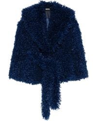 ROTATE BIRGER CHRISTENSEN - Faux-Fur Belted Jacket - Lyst
