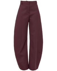 Nissa - Wool-Blend Barrel Fit Pants - Lyst