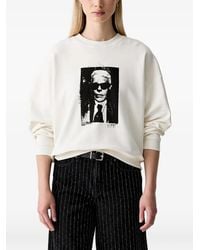 KARL LAGERFELD - Pull À Imprimé Graphique - Lyst