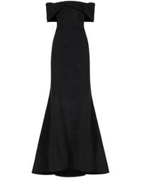 Oscar de la Renta - Drape-Detailed Trumpet Gown - Lyst