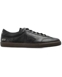 Veja - Volley Signature Leather Sneakers - Lyst