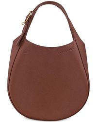 Longchamp - Small Le Foulonné Grained-Leather Tote Bag - Lyst