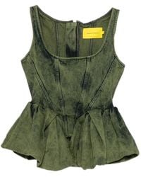 Marques'Almeida - Top Estilo Corsé Con Peplum - Lyst
