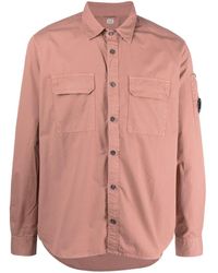 C.P. Company - Lens-detail Buttoned Cotton Shirt - Lyst