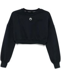 Marine Serre - Cropped-Sweatshirt Mit Moon-Logo - Lyst