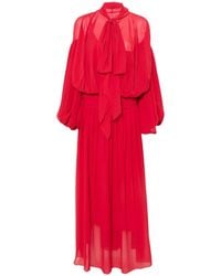 De La Vali - Solana Chiffon Maxi-Jurk - Lyst