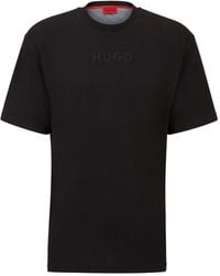 HUGO - Daktai T-Shirt Met Logoprint - Lyst