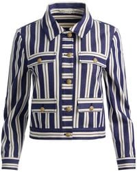 Alice + Olivia - Alex Striped Boxy Jacket - Lyst