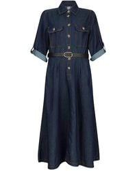 Liu Jo - Denim Shirt Dress - Lyst