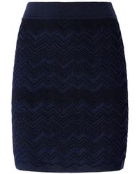Missoni - Zig-Zag Viscose And Wool Mini Skirt - Lyst