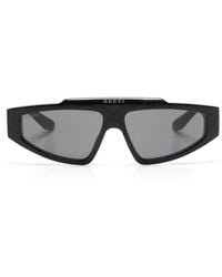 Gucci - GG Supreme Sonnenbrille mit geometrischem Gestell - Lyst