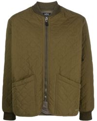 A.P.C. - Quilted Cotton-blend Jacket - Lyst