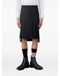 Thom Browne - Pleated Back-Strap Skirt - Lyst