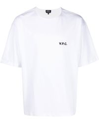 A.P.C. - Logo-print Short-sleeve T-shirt - Lyst