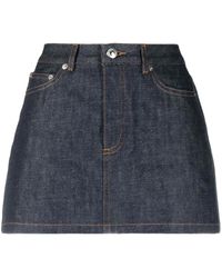 A.P.C. - Denim Midi Skirt - Lyst