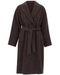 Marella - Cappotto Doppiopetto Saggio - Lyst