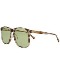 Gucci - Tortoiseshell-Effect Square-Frame Sunglasses - Lyst