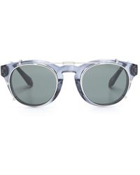 Giorgio Armani - Logo-engraved Pantos-frame Sunglasses - Lyst