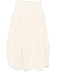 Ulla Johnson - Davina Midi-Rok Met Verlaagd Taille - Lyst