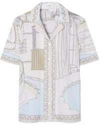Tory Burch - Printed Camp Shirt - Lyst