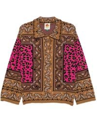 FARM Rio - Paisley Leopard-Print Polo Top - Lyst