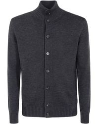 Zanone - High-Neck Buttoned Cardigan - Lyst