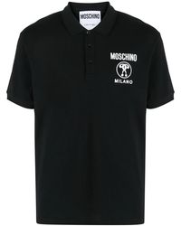 Moschino - Double Question Mark Short-Sleeve Polo Shirt - Lyst