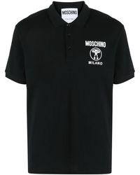 Moschino - Double Question Mark Short-Sleeve Polo Shirt - Lyst