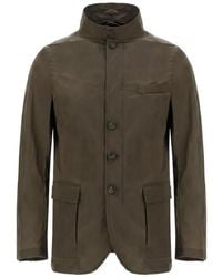 Herno - Veste Boutonnée À Col Montant - Lyst