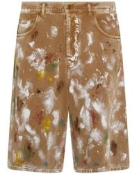 Moschino - Paint-Splatter Shorts - Lyst