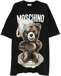 Moschino - Teddy Bear-Print T-Shirt Mini Dress - Lyst