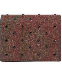 Etro - Rhinestone Paisley Bi-Fold Wallet - Lyst
