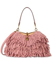Etro - Small Wool Vela Bag With Fringing - Lyst