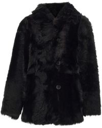 Hiso - Reversible Shearling Coat - Lyst