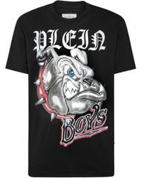 Philipp Plein - T-Shirt Round Neck Ss Bulldogs - Lyst