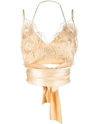 Alberta Ferretti - Top Corto Bordado - Lyst