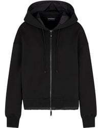 Emporio Armani - Kapuzenjacke Mit Gestepptem Saum - Lyst