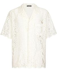 Dolce & Gabbana - Sheer-Coverage Lace Shirt - Lyst