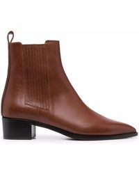 SCAROSSO - Olivia Leather Ankle Boots - Lyst